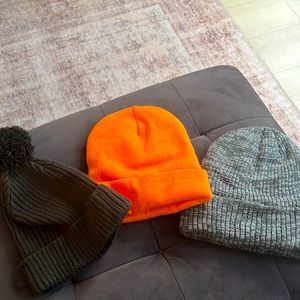 3 winter hats set